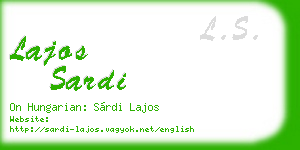 lajos sardi business card