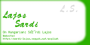 lajos sardi business card